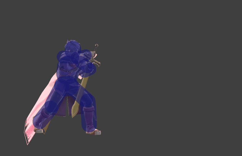 Hitbox visualization for Ike's Counter hit