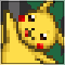 A snapshot of Pikachu's artwork from the fan flash game, Super Smash Flash 2.