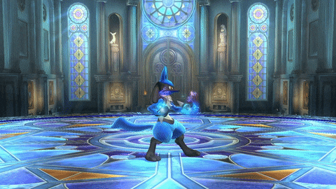 Lucario's up taunt in Smash 4