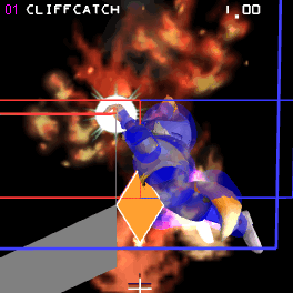 Fox's shine-firestall, 1/4x playback speed, debug mode: collision and environment visibility on