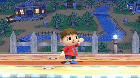 Villager's down taunt in Smash 4