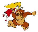 Brawl Sticker Pauline & Donkey Kong (Donkey Kong).png