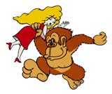 File:Brawl Sticker Pauline & Donkey Kong (Donkey Kong).png