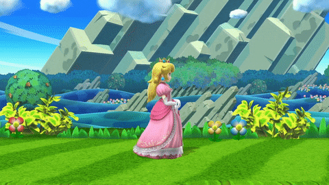 Peach's up taunt.