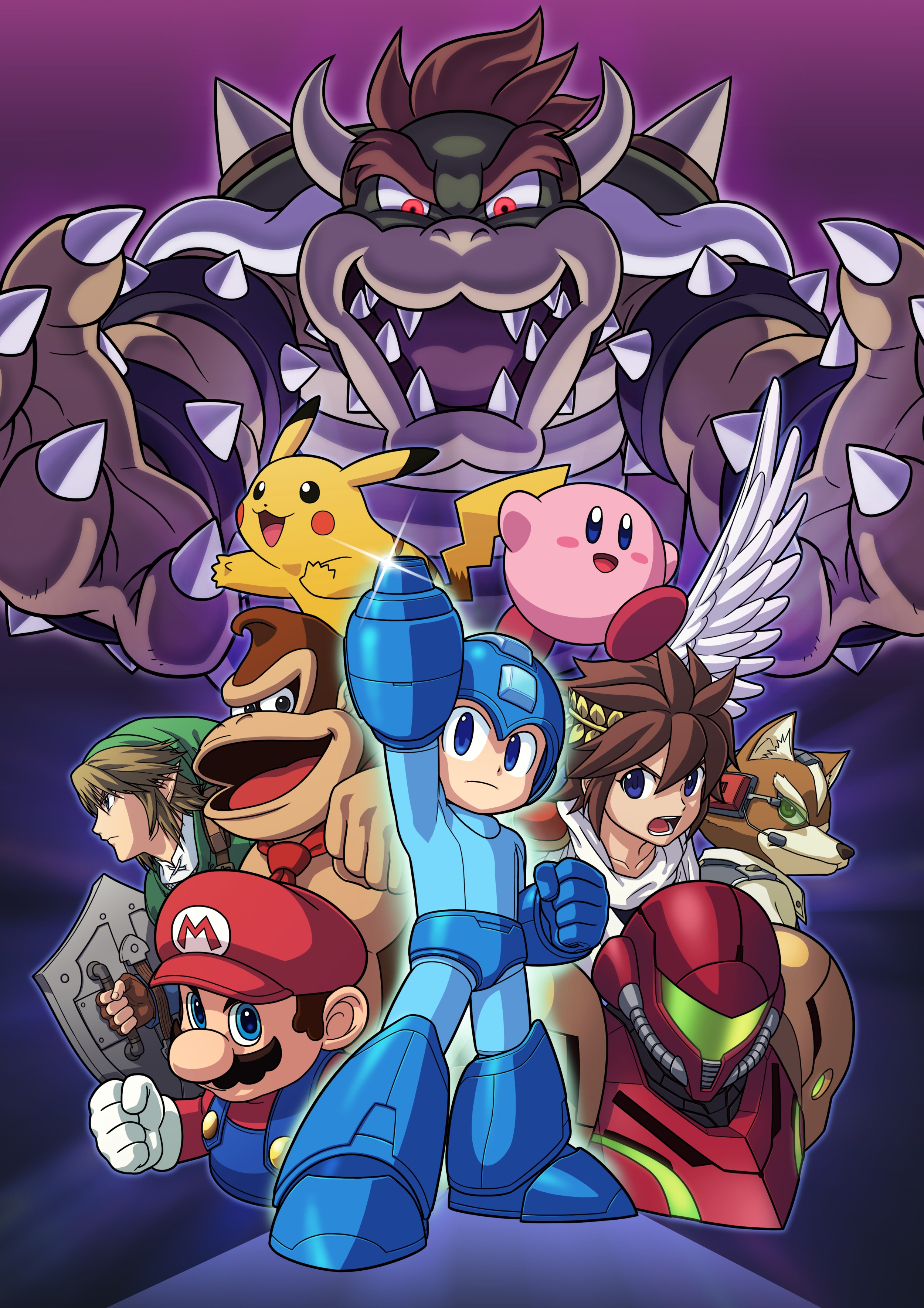 Artwork of Mega Man used on the website.