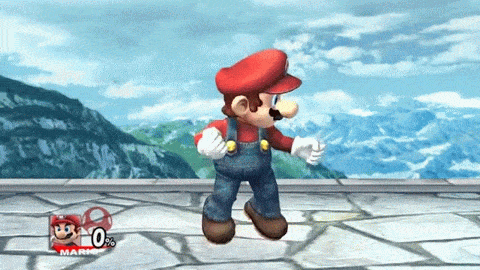 Mario's down taunt.