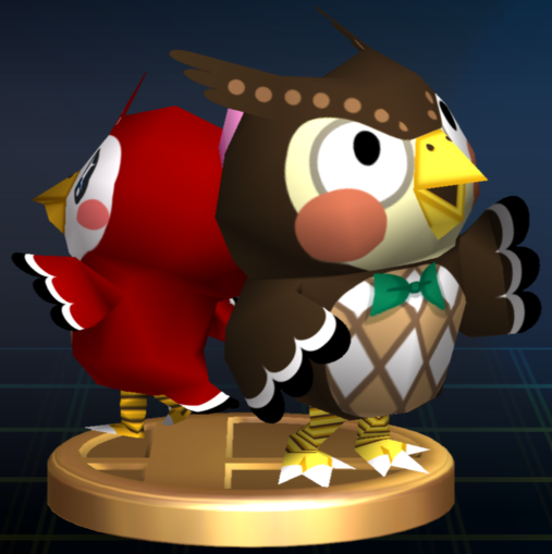 File:Blathers and Celeste - Brawl Trophy.png