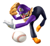 File:Brawl Sticker Waluigi (Mario Superstar Baseball).png