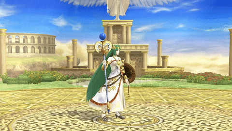 Palutena's up taunt in Smash 4