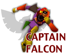 Image of Captain Falcon from official site of Super Smash Bros.