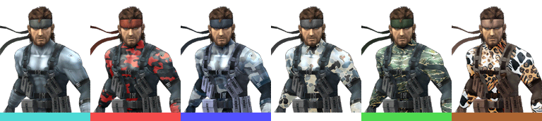 File:Snake Palette (SSBB).png - SmashWiki, The Super Smash Bros. Wiki