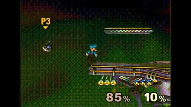Luigi punishing the incredibly high landing lag of Vanish with Fire Jump Punch, which is a reliable setup for connecting with this move.
