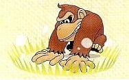 Donkey Kong as he appears in the instruction booklet for Super Smash Bros.