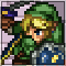 A snapshot of Link's artwork from the fan flash game, Super Smash Flash 2.