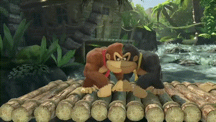 DK Kong Karry Down Throw SSBU.gif
