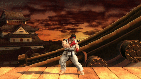 Ryu's down taunt.