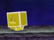 Hitbox of Kirby first neutral attack in "Smash 64".