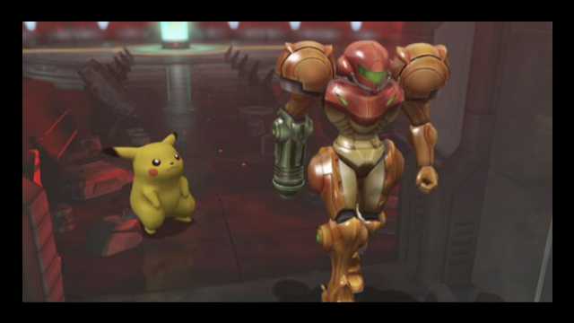 File:Samus and Pikachu Subspace Emissary.png