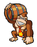 File:Brawl Sticker DK with Barrel (Mario vs. DK 2 MotM).png