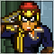 A snapshot of Captain Falcon's artwork from the fan flash game, Super Smash Flash 2.