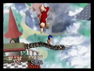 A Smash 64 combo showing DJC'd aerials performed by SuPeRbOoMfAn on Isai.