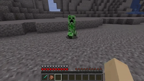 creeper exploding animation