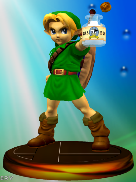 File:Young Link Trophy (Smash).png