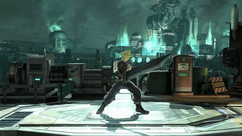 Cloud's up taunt in Smash 4