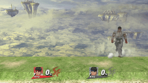 Ryu entering the stage in Super Smash Bros. for Wii U.