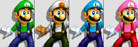 File:Luigi Palette (SSBM).png - SmashWiki, the Super Smash Bros. wiki