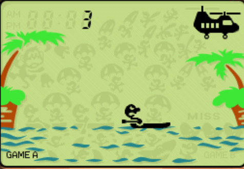 A game of Parachute in Game & Watch Collection 2.