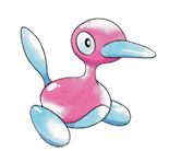Official artwork of Porygon2 by Ken Sugimori. Found here.
