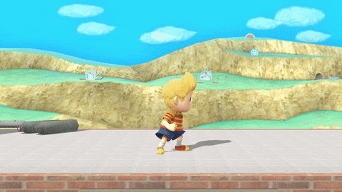 Lucas's down taunt in Smash 4