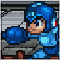 A snapshot of Mega Man's artwork from the fan flash game, Super Smash Flash 2.