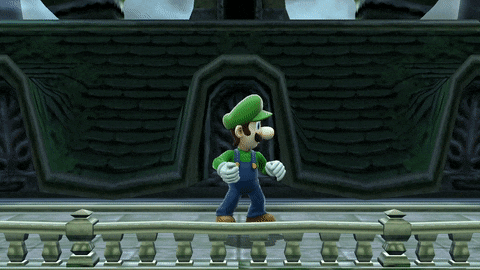 Luigi's down taunt.