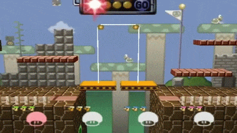 A warp pipe in Luigi’s on-screen appearance in SSB.