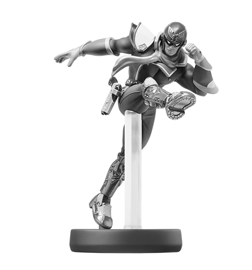 File:Captain Falcon amiibo grey.png