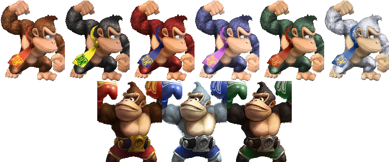 File:Donkey Kong Palette (PM).png - SmashWiki, the Super Smash Bros. wiki