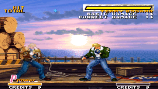 Terry performing Buster Wolf in Garou: Mark of the Wolves.