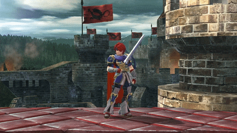 Roy's down taunt in Smash 4