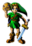 Brawl Sticker Link with Goron Mask (Zelda MM).png