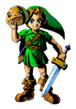 File:Brawl Sticker Link with Goron Mask (Zelda MM).png