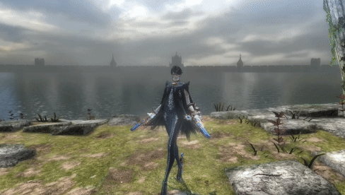 Bayonetta doing Witch Strike, which the Smash incarnation of Witch Twist takes inspiration from, in Bayonetta 2.
