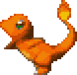Charmander as it appears in Super Smash Bros.