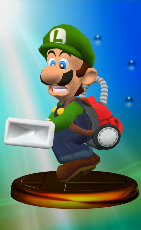 File:Vacuum Luigi Trophy Melee.png - SmashWiki, the Super Smash Bros. wiki