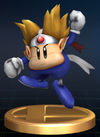 Knuckle Joe trophy from Super Smash Bros. Brawl.