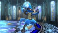 Lucario's second idle pose in Super Smash Bros. for Wii U.
