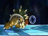 Since the second hitbox of Bowser's forward smash is within the priority range of Samus' fully charged Charge Shot, they clash, and each is cancelled out.