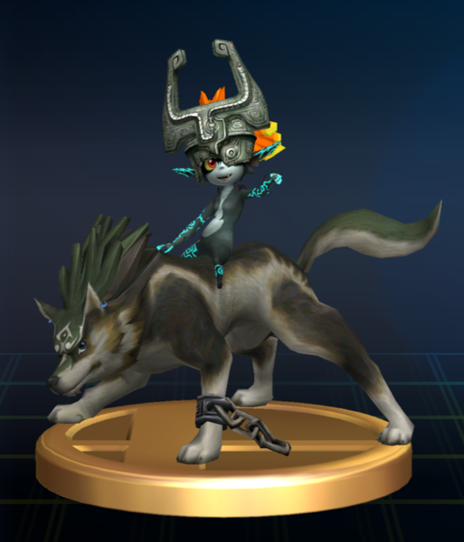 File:Wolf Link - Brawl Trophy.png