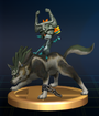 Wolf Link trophy from Super Smash Bros. Brawl.